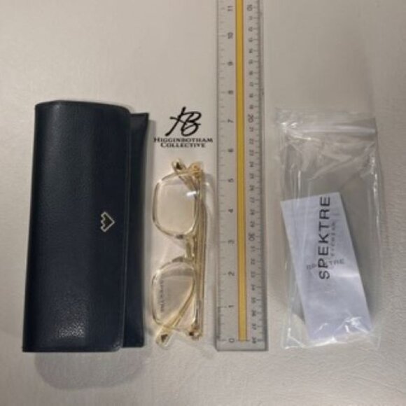 SPEKTRE EYEWEAR GATSBY SQUARE ACETATE EYEGLASS FRAMES CLEAR YELLOW 50-21-145 NEW - Picture 2 of 16